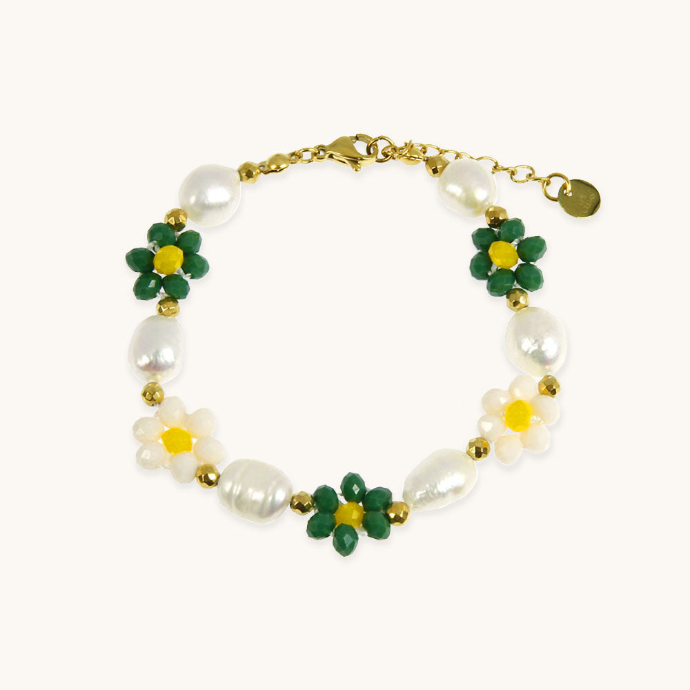 Yasmine crystal flower bracelet