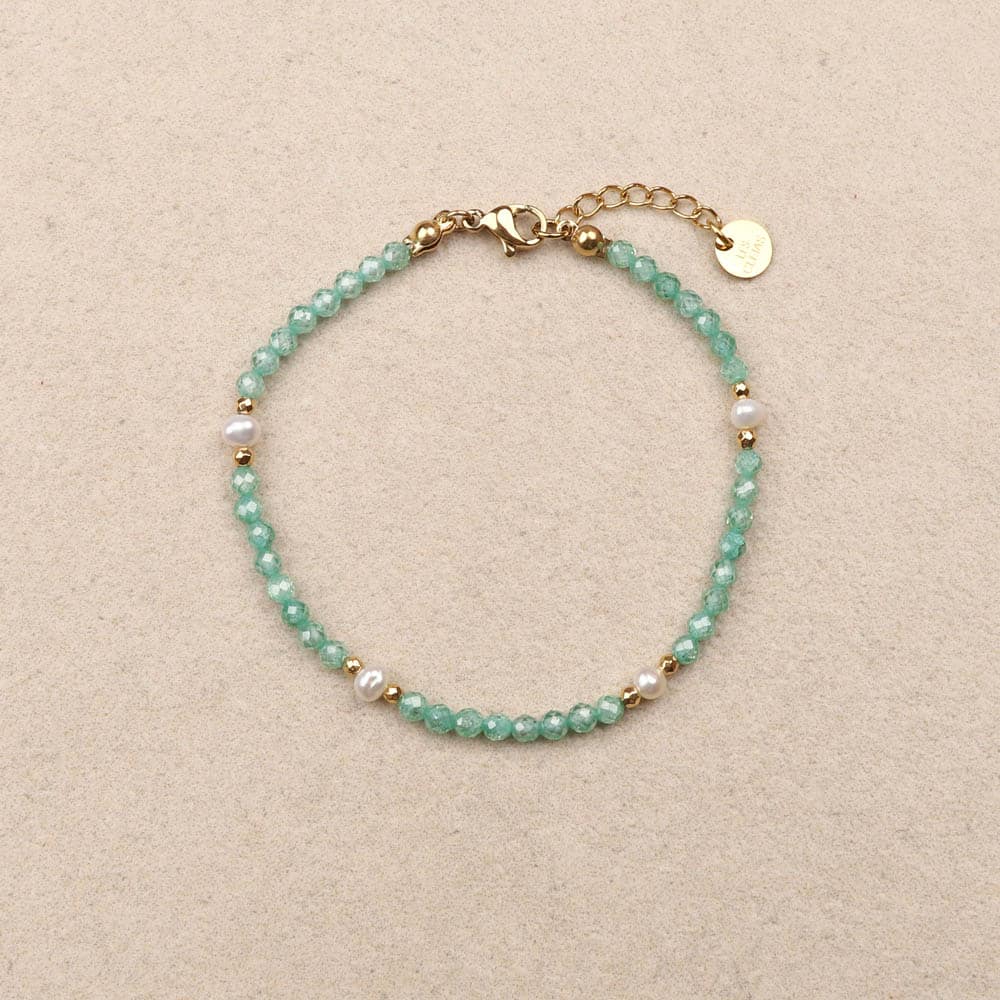 Perlita Crystal Bead Pearl Bracelet