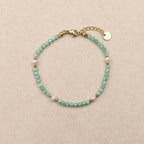 Perlita Crystal Bead Pearl Bracelet