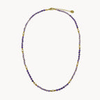 Gersende Crystal Bead Pearl Necklace