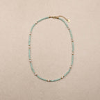 Perlita Crystal Bead Pearl Necklace