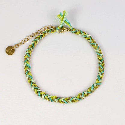 Amelle Braided Wires Gold Links Bracelet