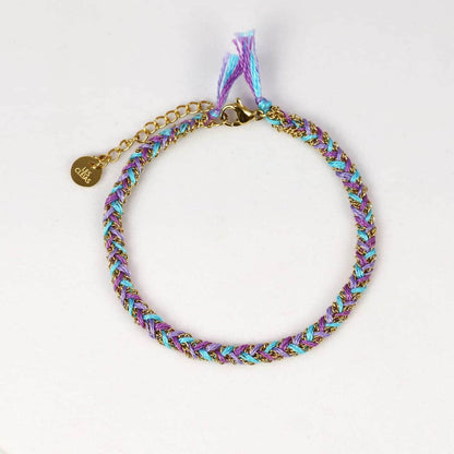 Amelle Braided Wires Gold Links Bracelet