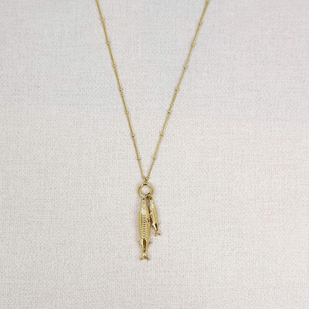 Doppio 2 Fish Long Necklace