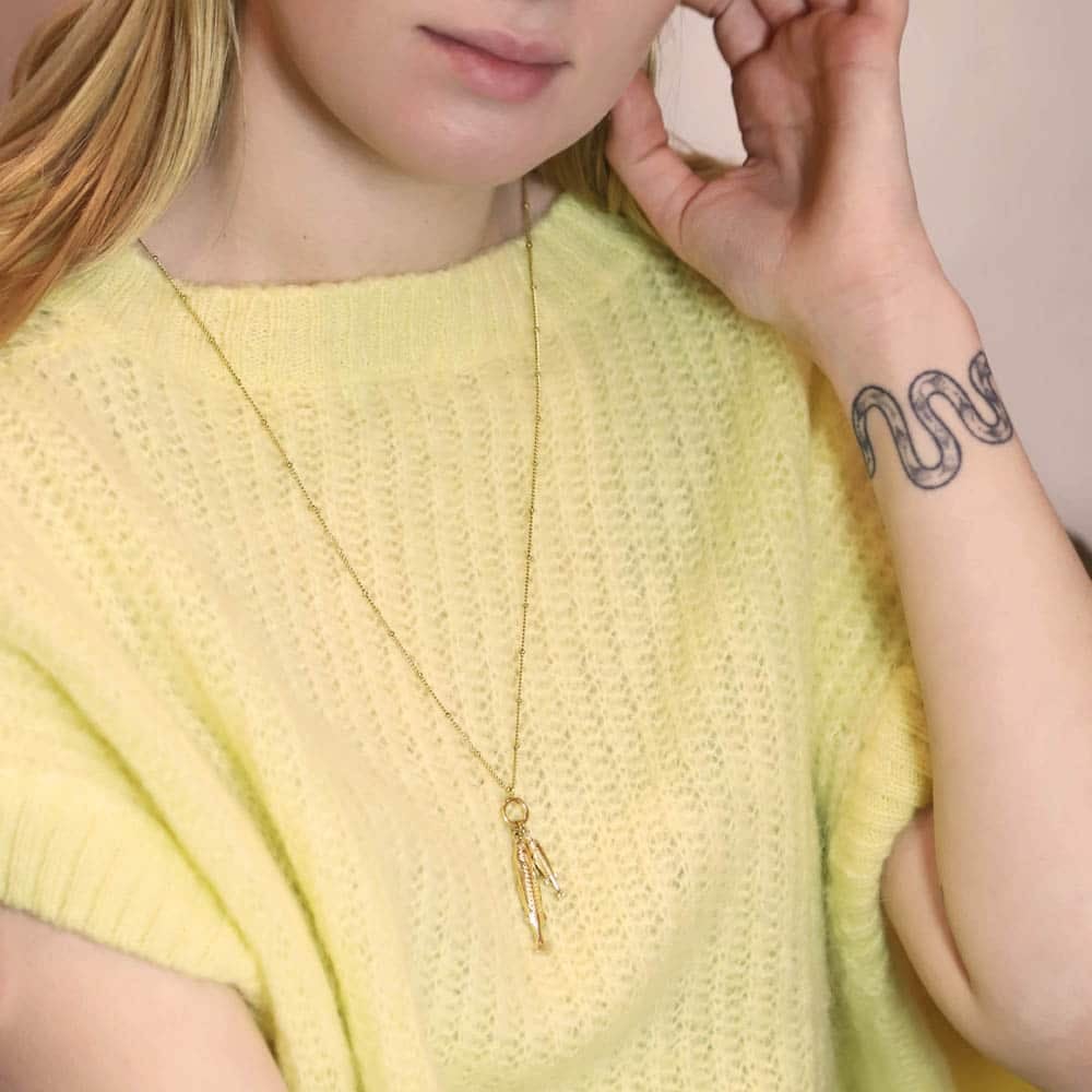 Doppio 2 Fish Long Necklace