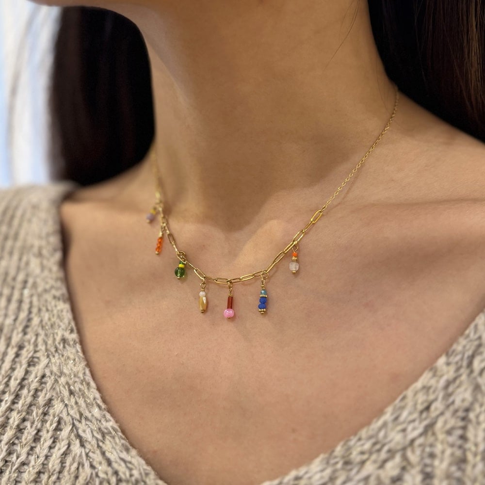 Kinhia Colored Glass Beads Necklace