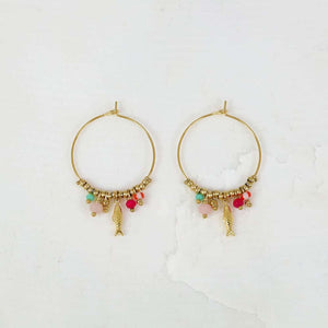 Caleïs Fish Hoop Earrings