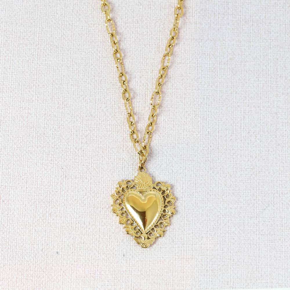 Mahina Ex-Voto Heart Necklace