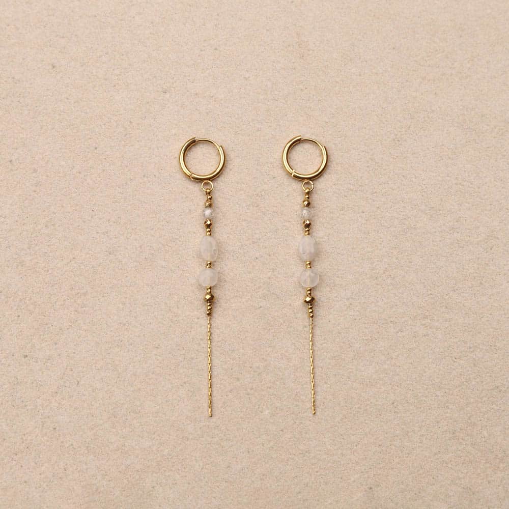 Philomene dangling stone earring