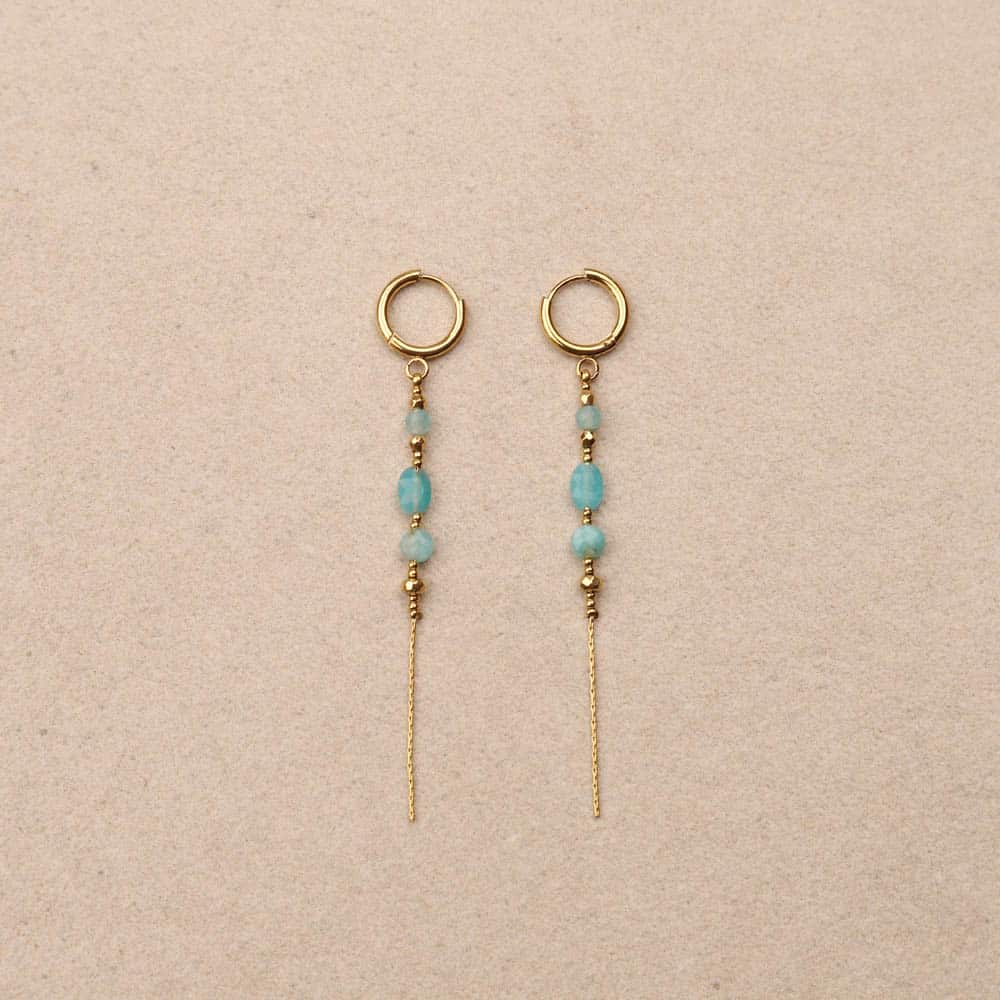 Philomene dangling stone earring