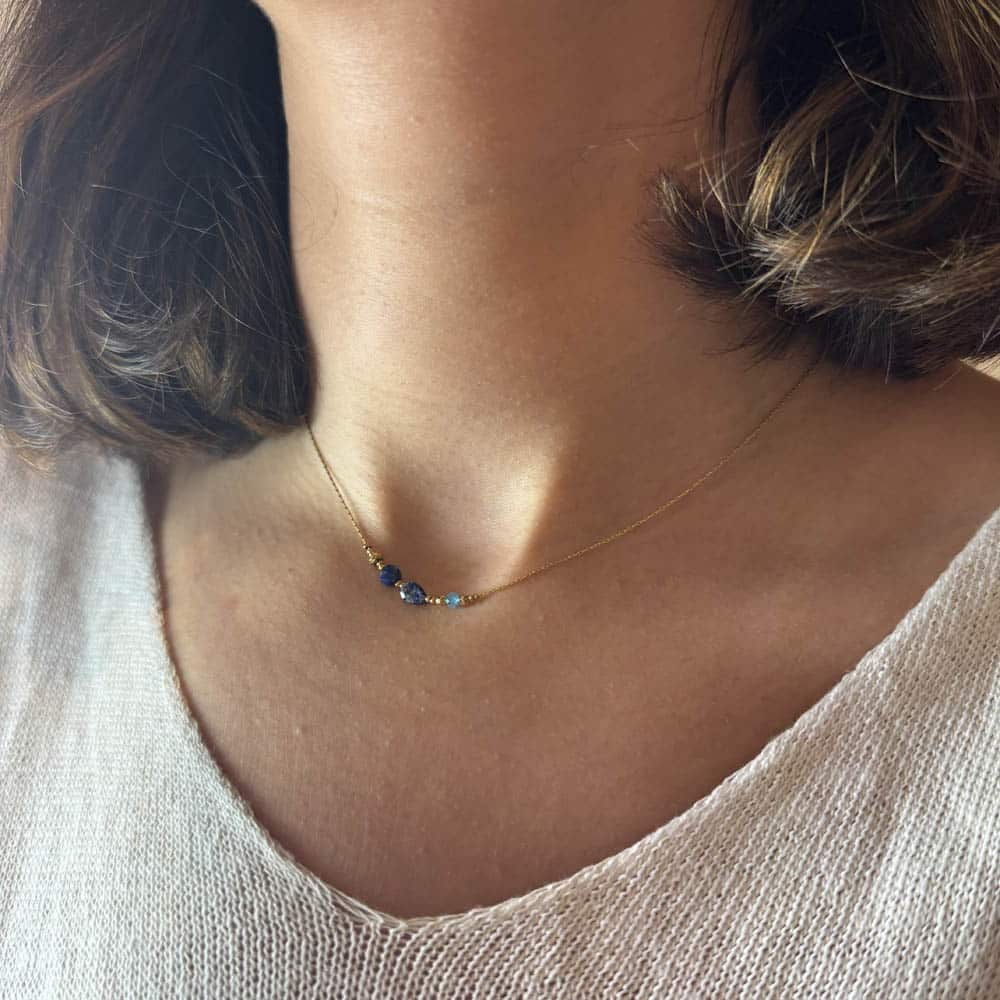 Philomene various shapes stones necklace
