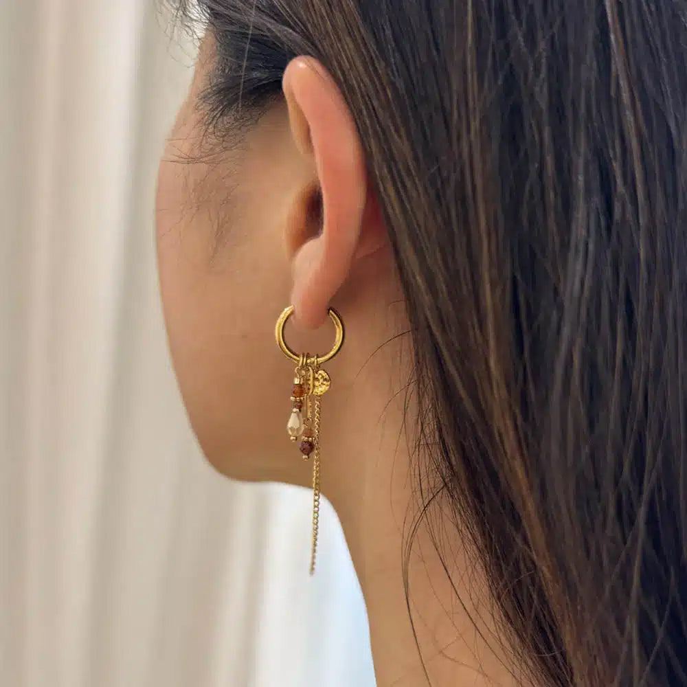 Lunéa Creole Pendants Chain Earrings