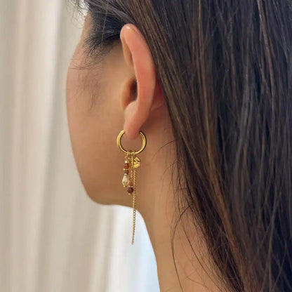 Lunéa Creole Pendants Chain Earrings