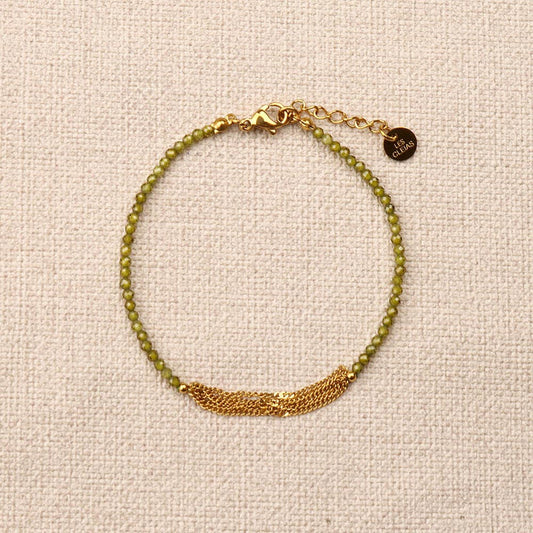 Erythia Stones Threaded Chain Bracelet