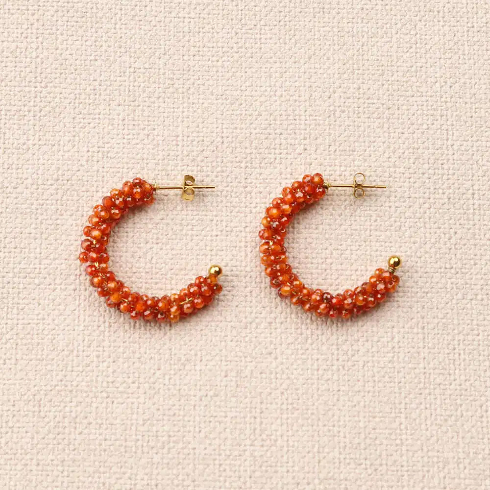 Celeste Sparkling Crystal Hoops Earrings