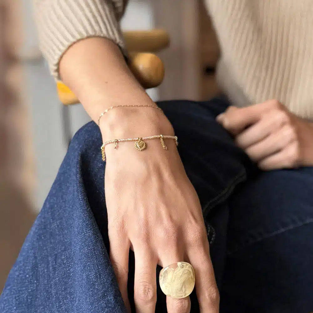 Ysalie Stones Ex-Voto Heart Bracelet