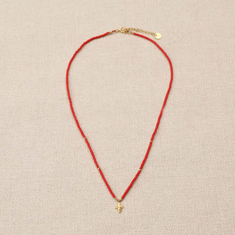Cleane cross Miyuki beads Necklace