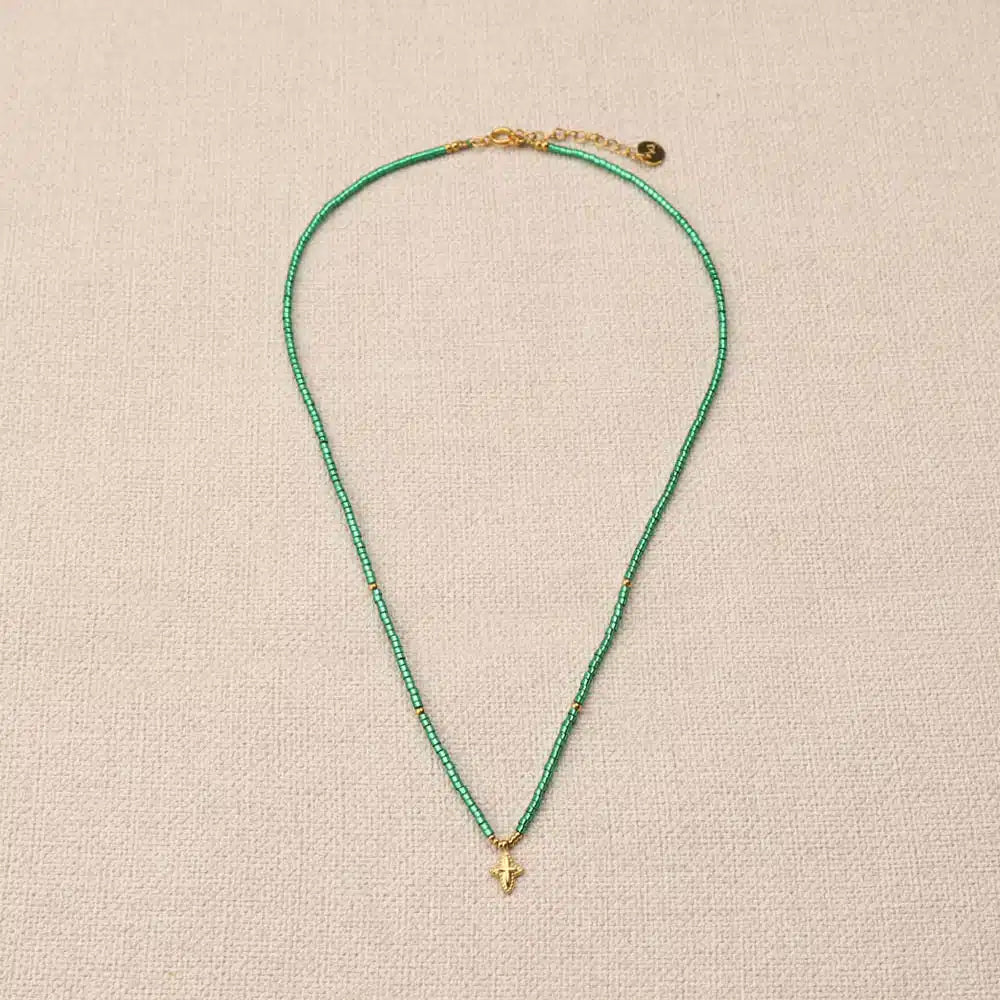 Cleane cross Miyuki beads Necklace