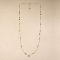 Nivaria multi stones pearl long necklace