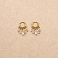 Emeria Stone Tassel Hoop Earrings
