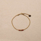 Maïa Crystal Beads Double Chain Bracelet