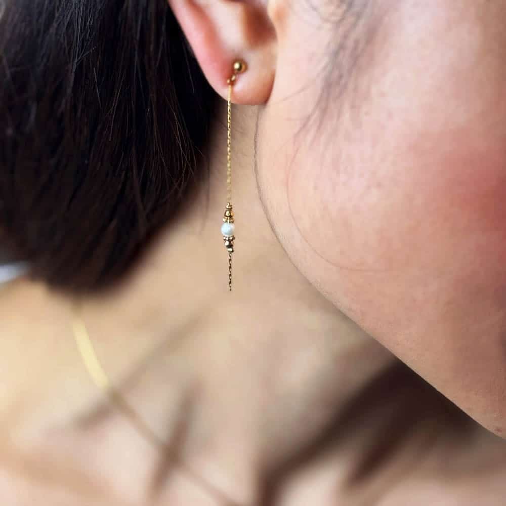 Zéliane Pearl At The Tip Earrings