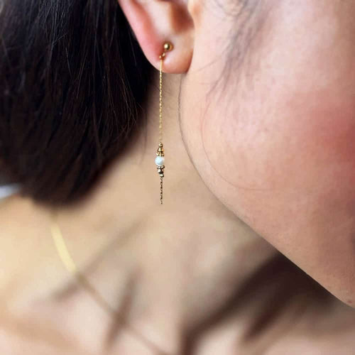 Zéliane Pearl At The Tip Earrings