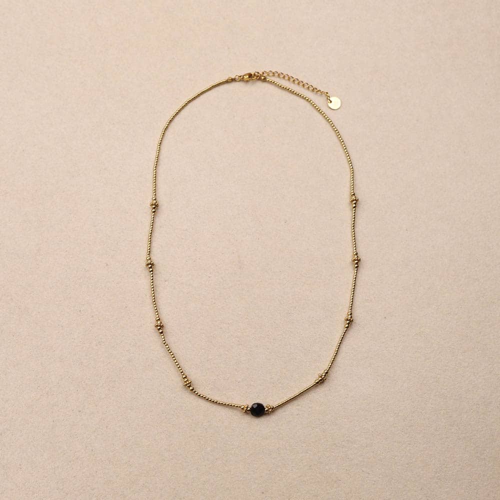 Layana Strings Of Beads 1 Stone Necklace