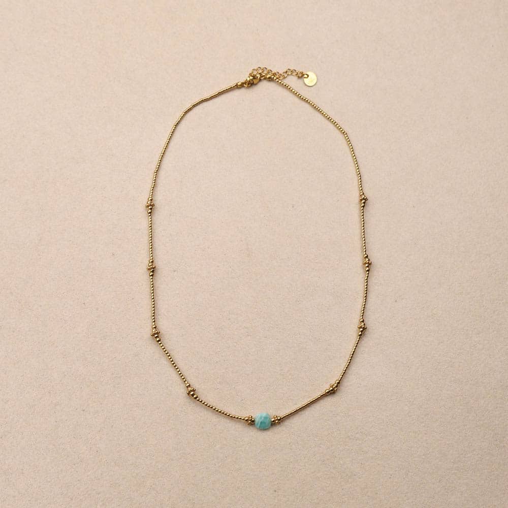 Layana Strings Of Beads 1 Stone Necklace