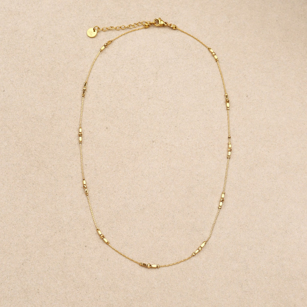 Lye Cylindrical Beads Necklace