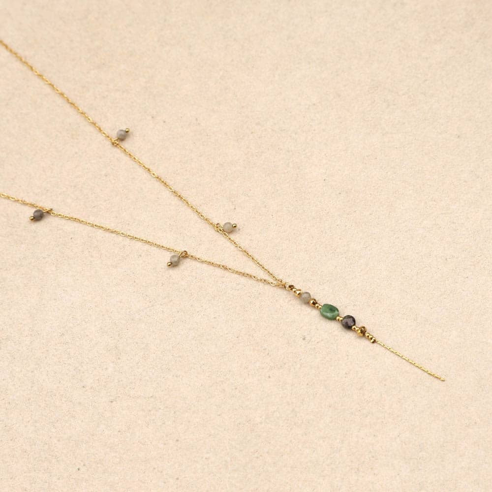 Eloana Stones Vertical Pendant Necklace