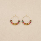 Ashe Stones Hoop Earrings