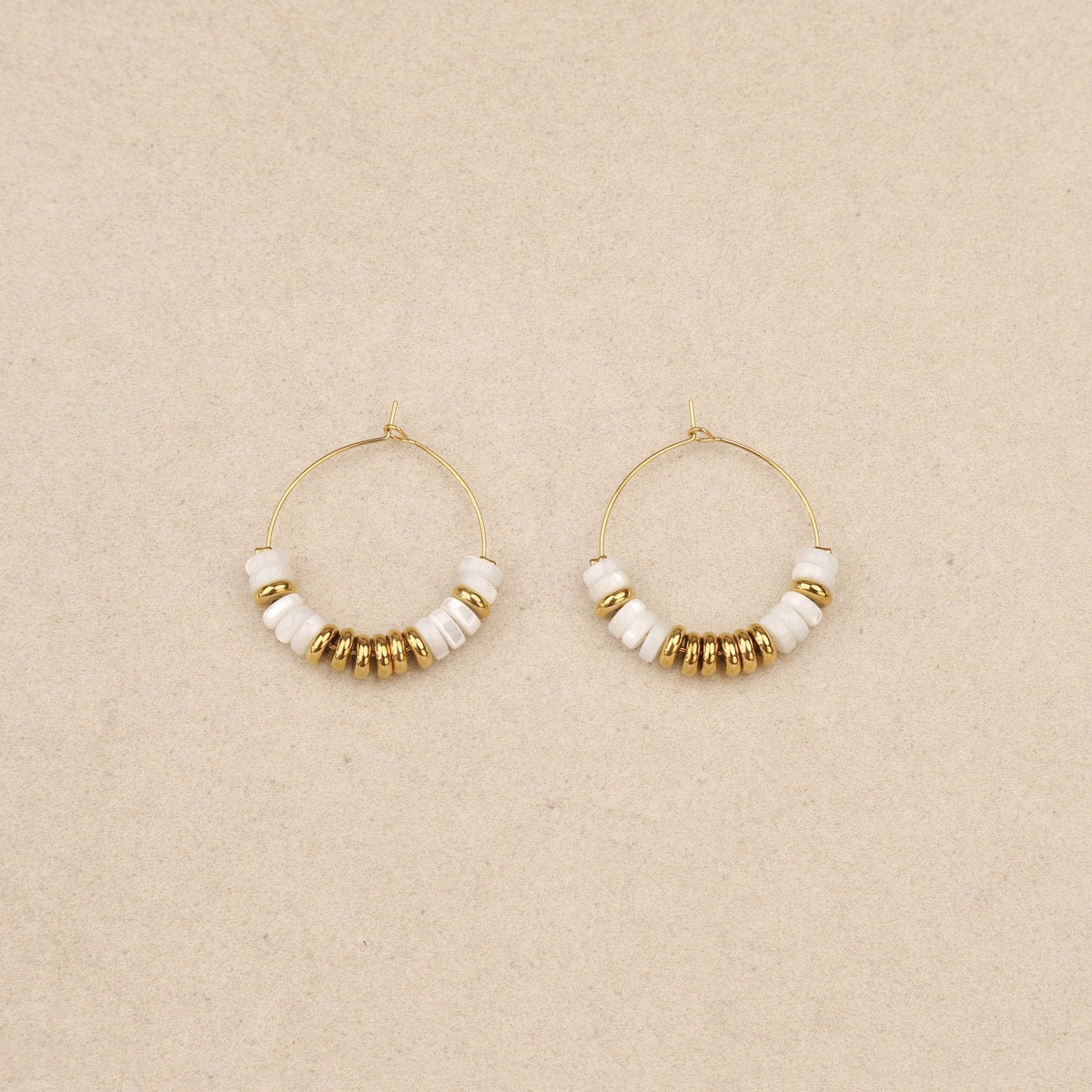Ashe Stones Hoop Earrings