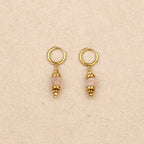 Eleora Stone Discs Drop Earrings