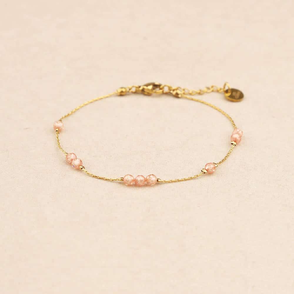 Biba Crystal Beads Gold Bracelet