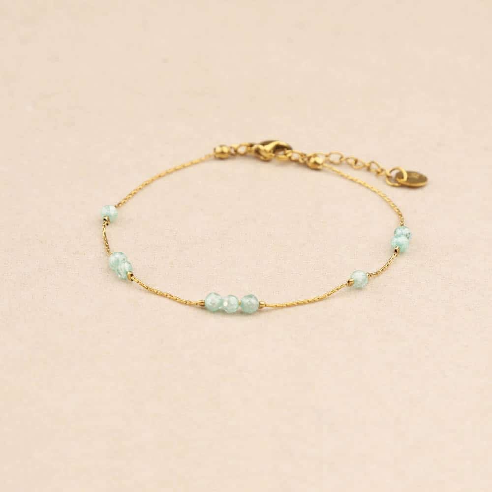 Biba Crystal Beads Gold Bracelet