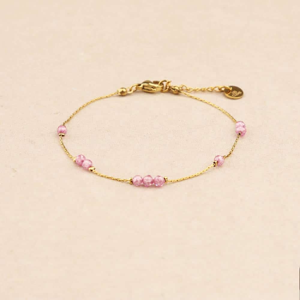 Biba Crystal Beads Gold Bracelet