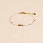 Biba Crystal Beads Gold Bracelet