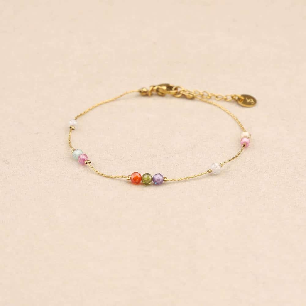 Biba Crystal Beads Gold Bracelet