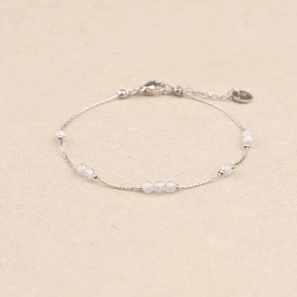 Biba Crystal Beads Silver Bracelet