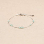 Biba Crystal Beads Silver Bracelet