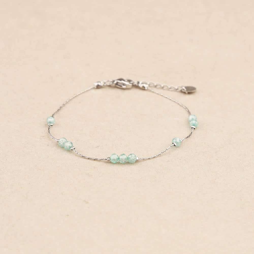 Biba Crystal Beads Silver Bracelet