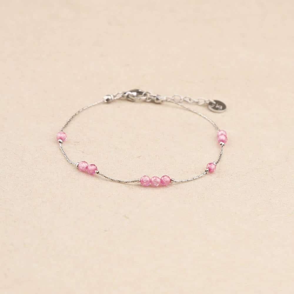 Biba Crystal Beads Silver Bracelet