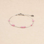 Biba Crystal Beads Silver Bracelet