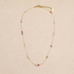 Biba Crystal Beads Gold Necklace