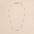 Biba Crystal Beads Silver Necklace