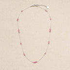 Biba Crystal Beads Silver Necklace
