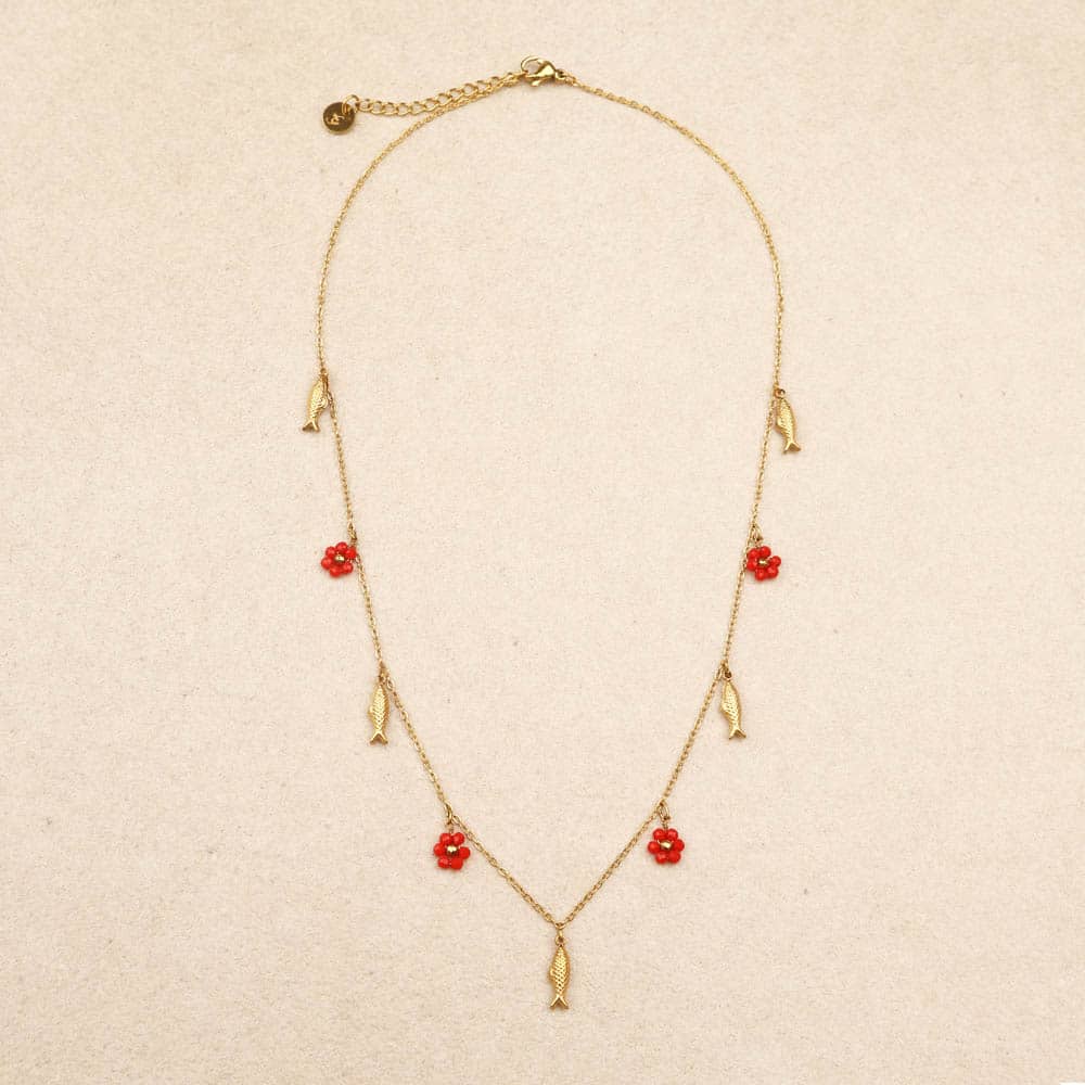 Nélie Fish & Flower Necklace