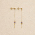 Noyau Crystal At The Tip Earrings