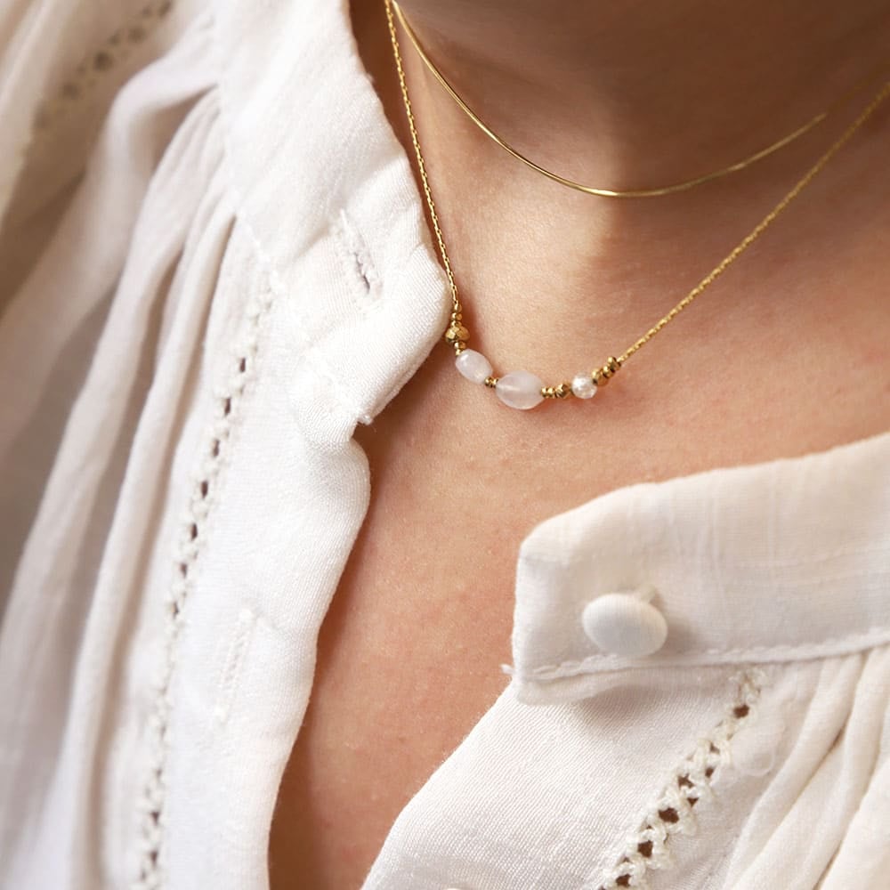 Philomene various shapes stones necklace